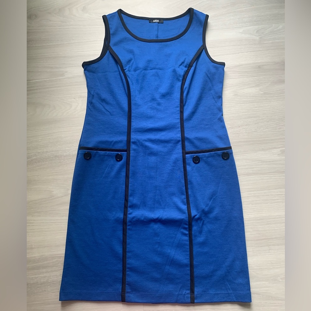 MSK Blue Dress With Black Detailing 💙